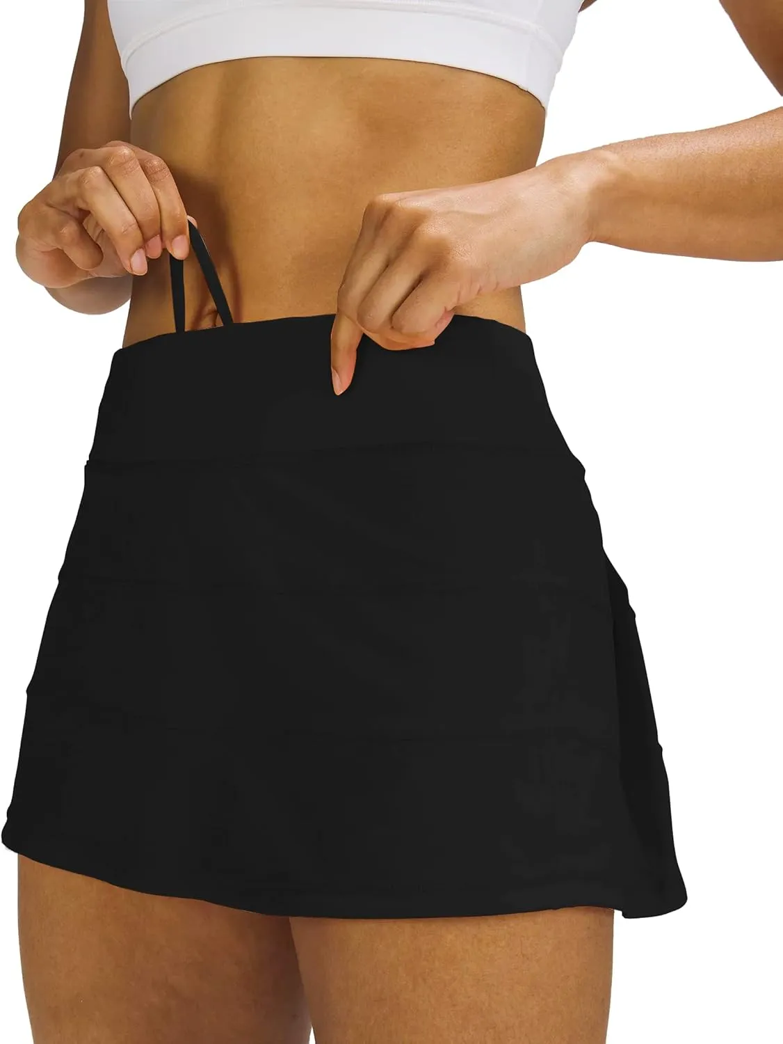 MEIVSO Women's Pleated Workout Tennis Skirts with Pockets Activewear Sports Skort Built-in Shorts