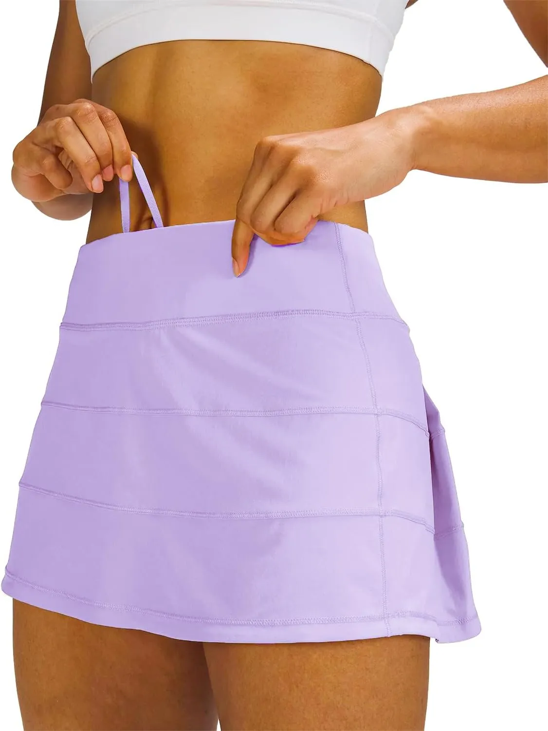 MEIVSO Women's Pleated Workout Tennis Skirts with Pockets Activewear Sports Skort Built-in Shorts
