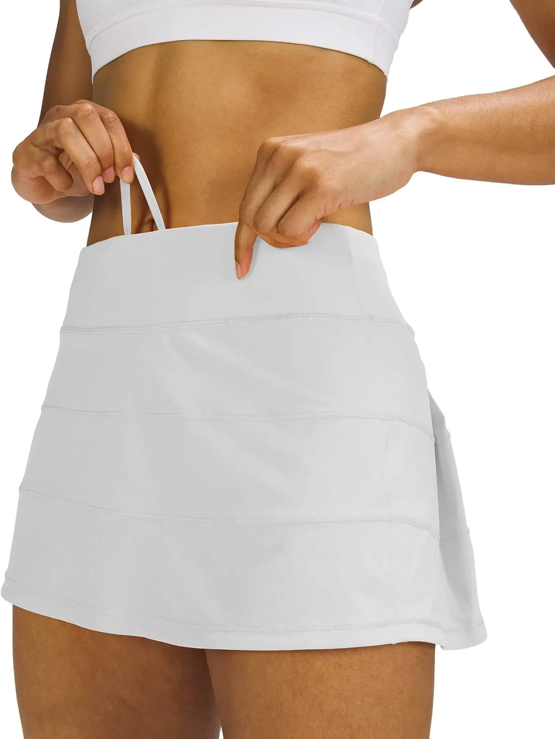 MEIVSO Women's Pleated Workout Tennis Skirts with Pockets Activewear Sports Skort Built-in Shorts