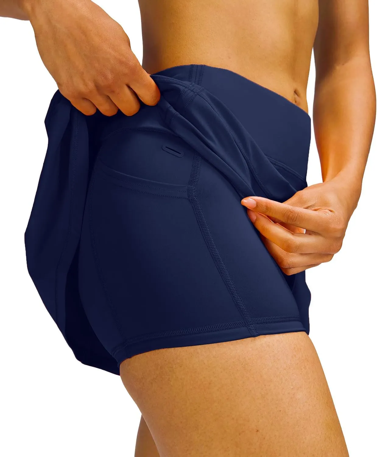 MEIVSO Women's Pleated Workout Tennis Skirts with Pockets Activewear Sports Skort Built-in Shorts