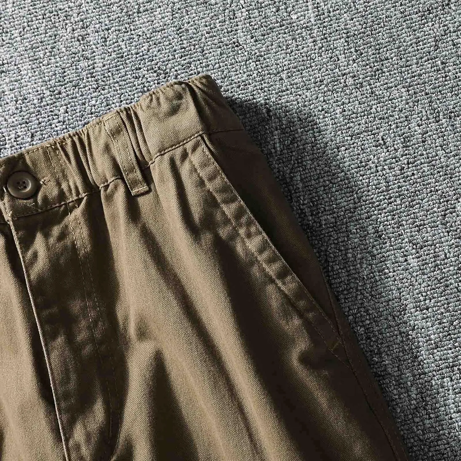 Men Casual Fashion Multi Pocket Zipper Buckle Male Cargo Pants Outdoor Pants Tooling Pants Mens Cargo Pants