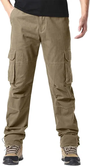 Men Casual Fashion Multi Pocket Zipper Buckle Male Cargo Pants Outdoor Pants Tooling Pants Mens Cargo Pants