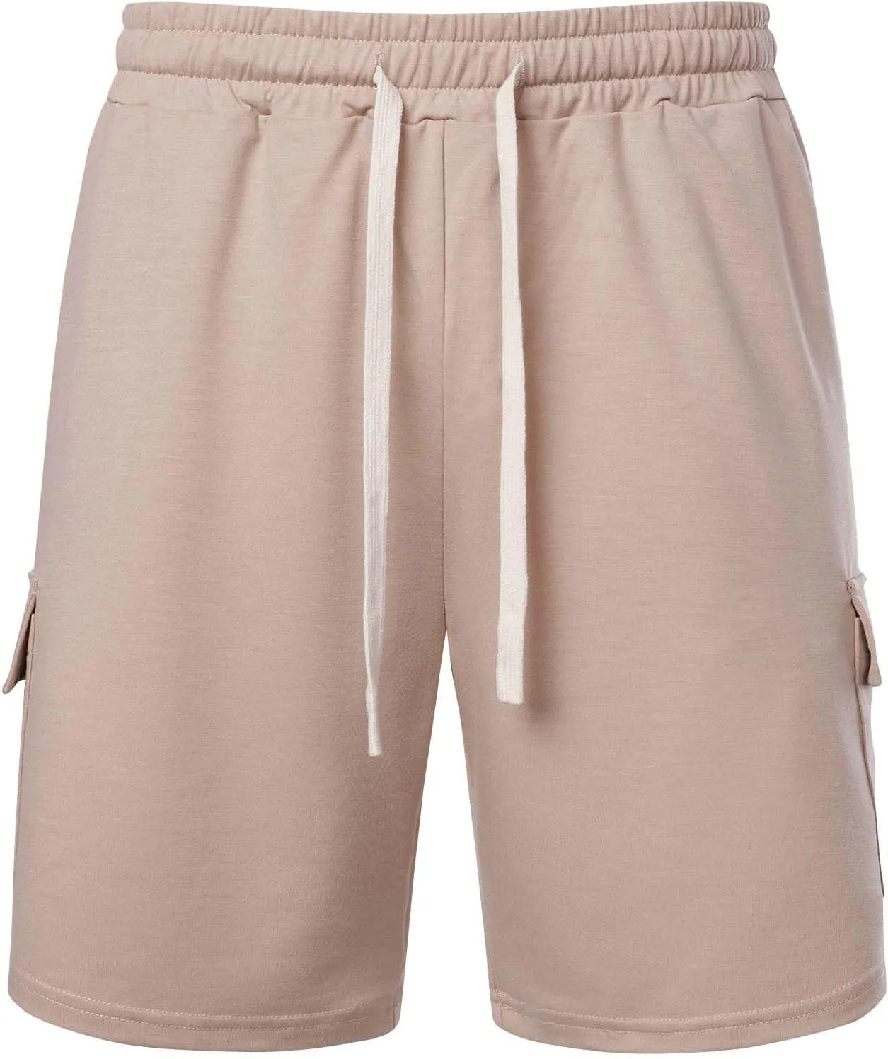 Men Elastic Waist Athletic Shorts with Drawstring Sports Gym Running Pants Quick Dry Workout Summer Activewear
