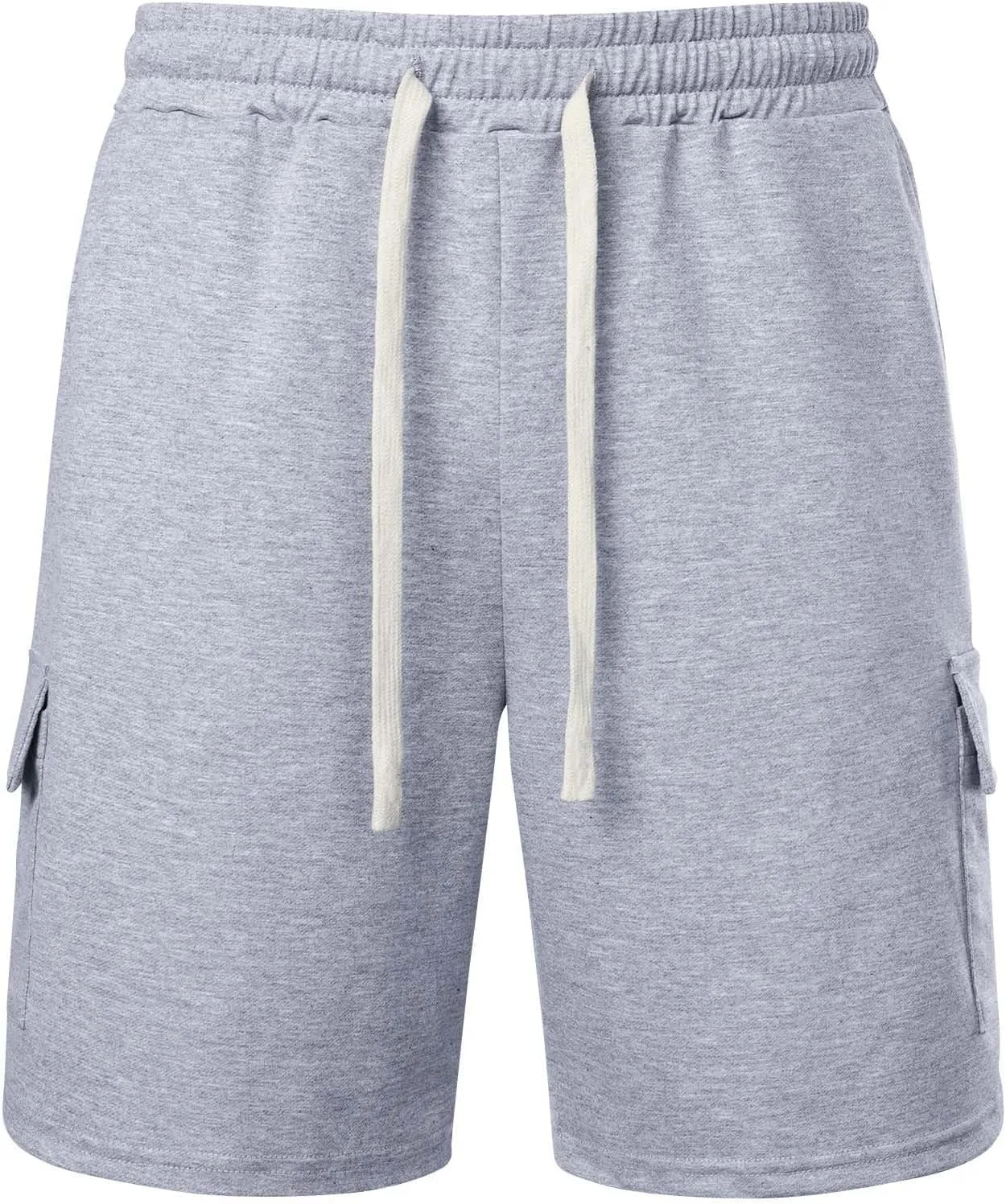 Men Elastic Waist Athletic Shorts with Drawstring Sports Gym Running Pants Quick Dry Workout Summer Activewear