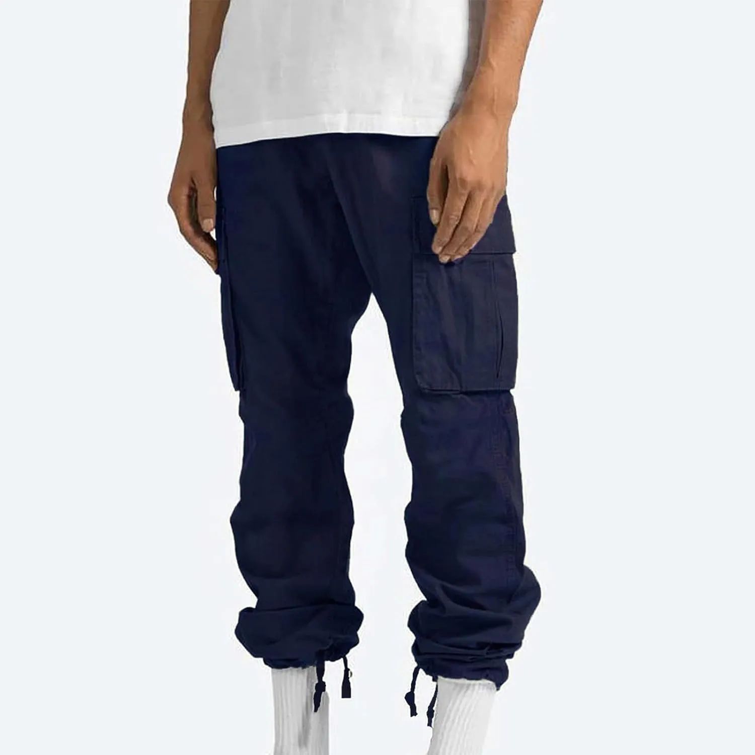 Men Outdoor Cargo Pant Lightweight Tactical Pant Hiking Jogger Multi Pockets Athletic Pants Running Workout Pants
