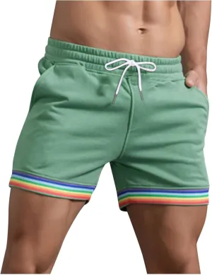 Men's Athletic Shorts Quick Dry Loose-Fit Lightweight Activewear Drawstring Running Workout Gym Shorts with Pockets