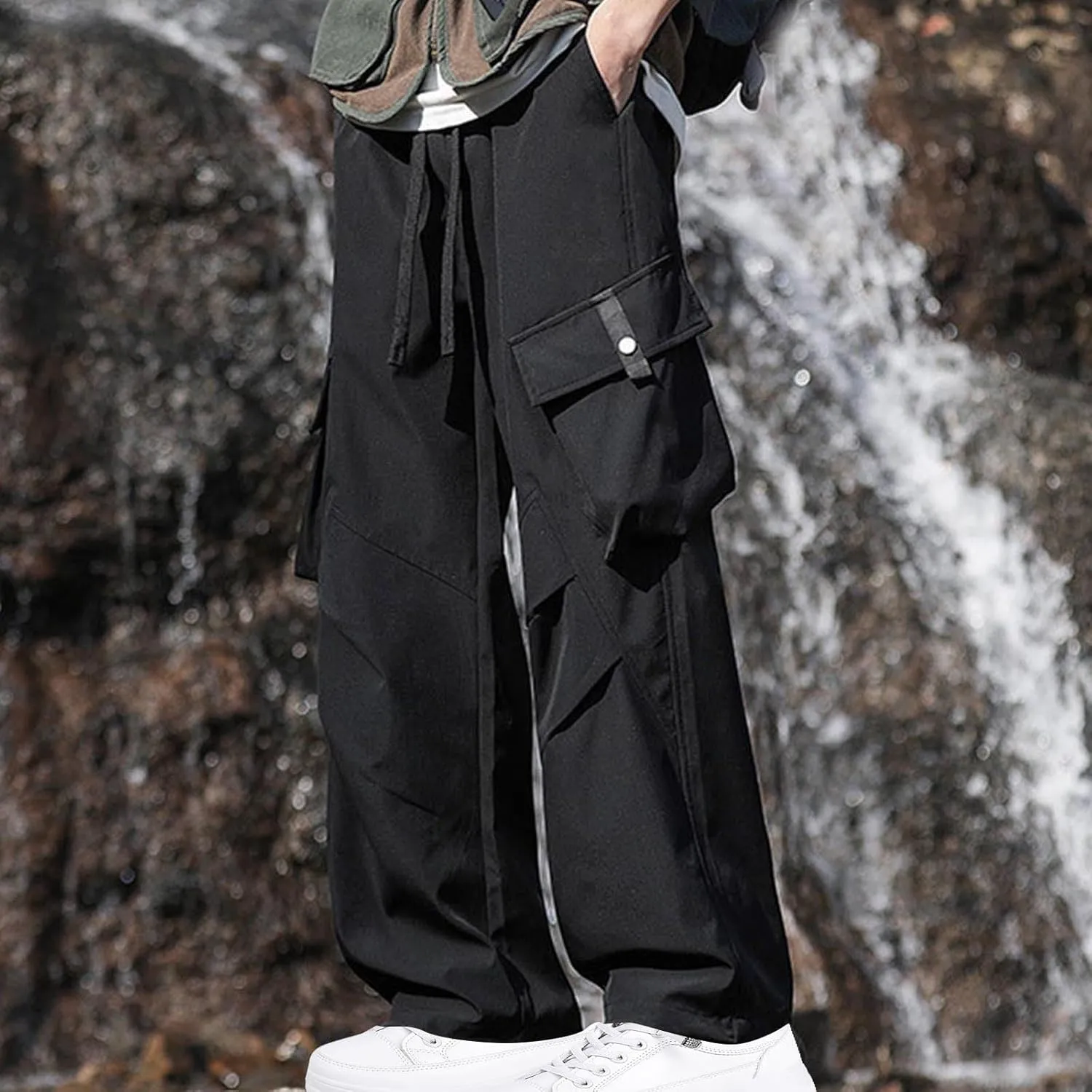 Mens Cargo Pants Casual Hiking Pants Joggers Athletic Pants Straight Loose Straight Sweatpants for Men Sweat Pants