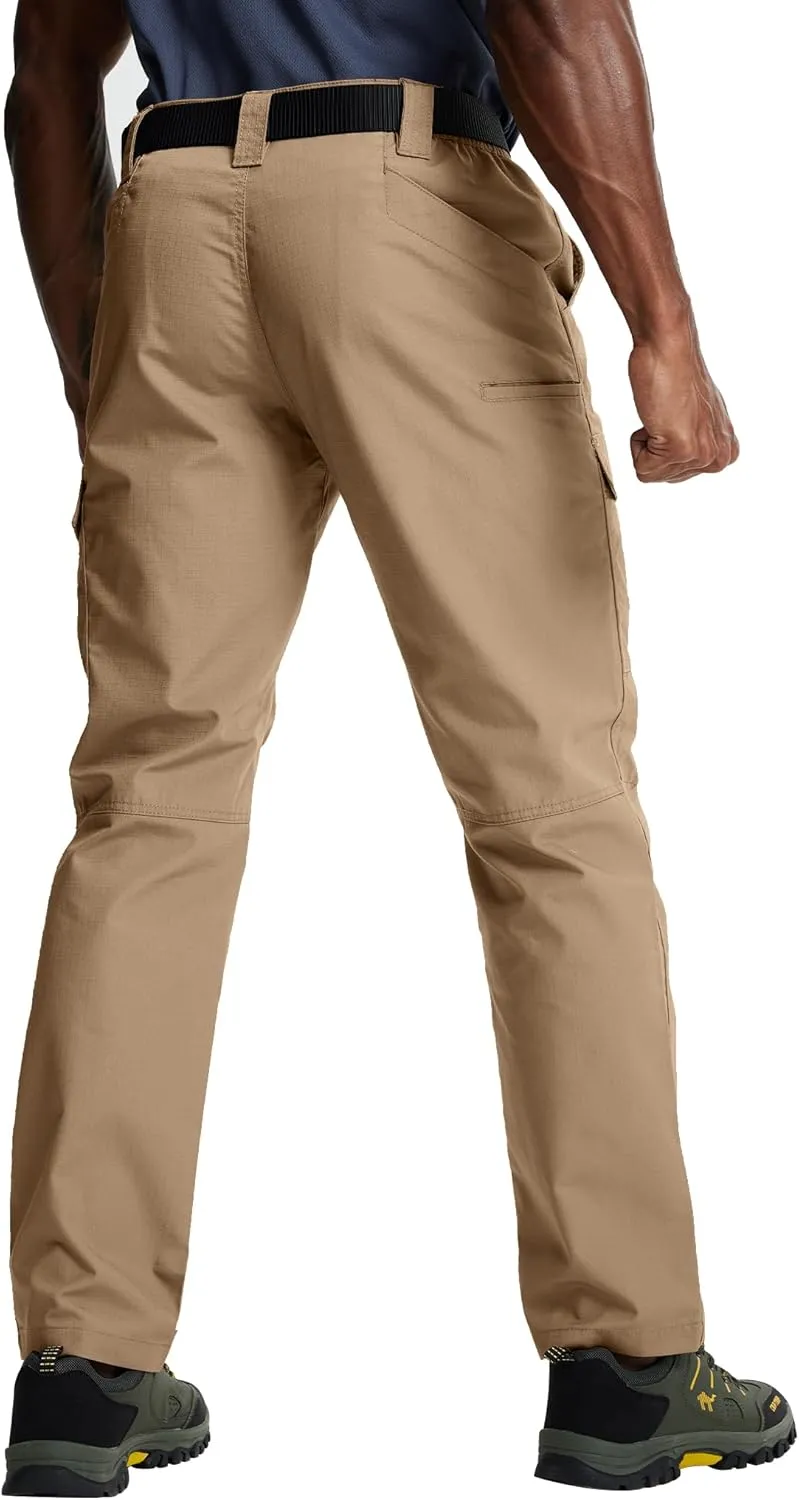 Mens Cargo Pants Waterproof Hiking Pants for Men Ripstop Tactical Pants Multi Work Pants with 7 Pockets