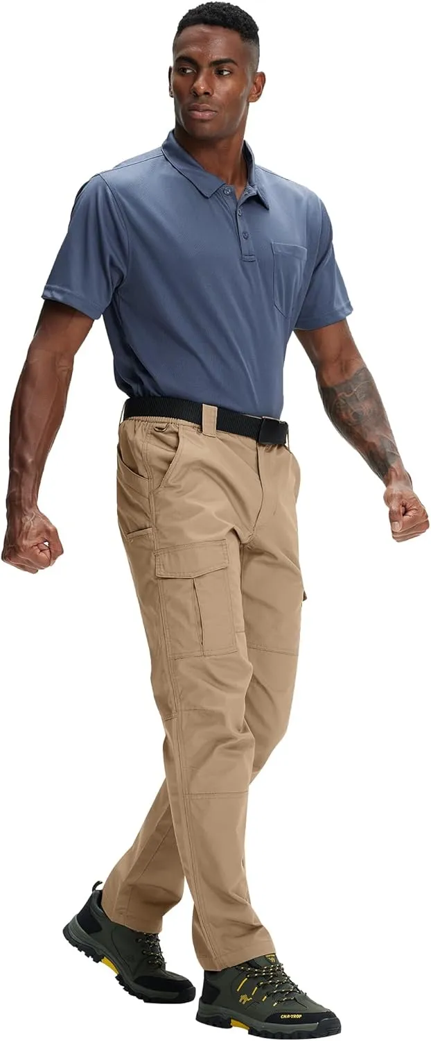 Mens Cargo Pants Waterproof Hiking Pants for Men Ripstop Tactical Pants Multi Work Pants with 7 Pockets
