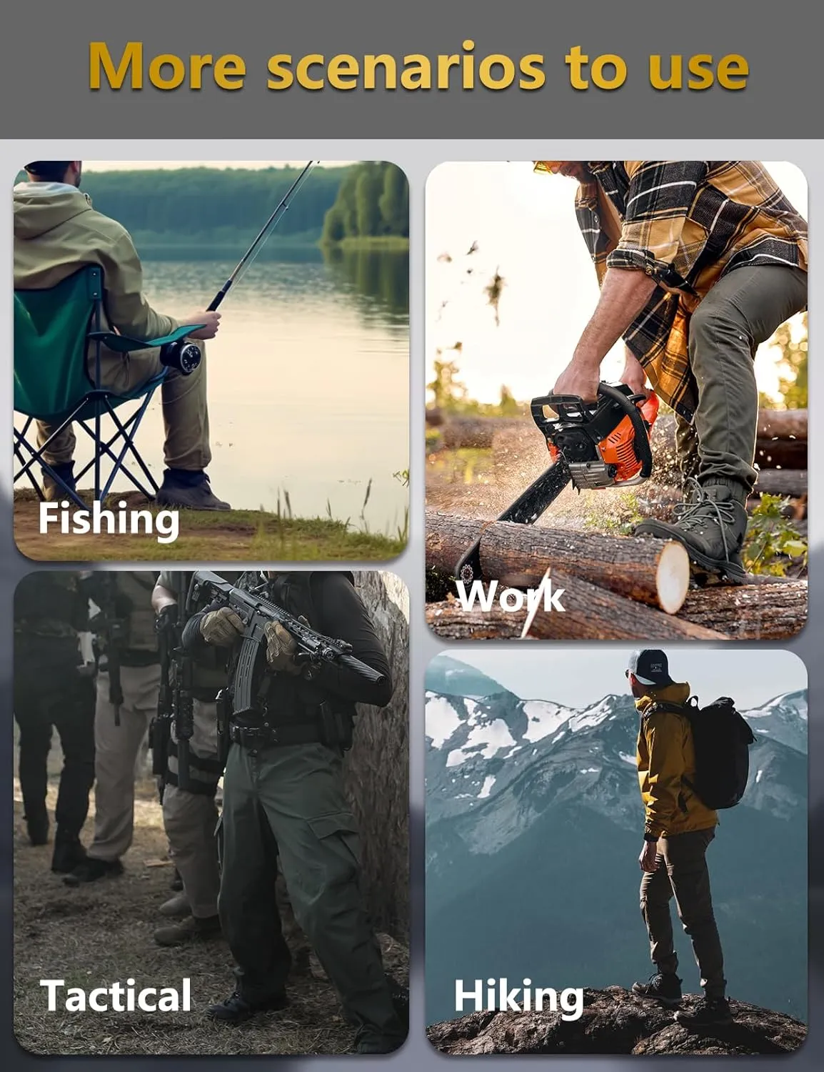 Mens Cargo Pants Waterproof Hiking Pants for Men Ripstop Tactical Pants Multi Work Pants with 7 Pockets