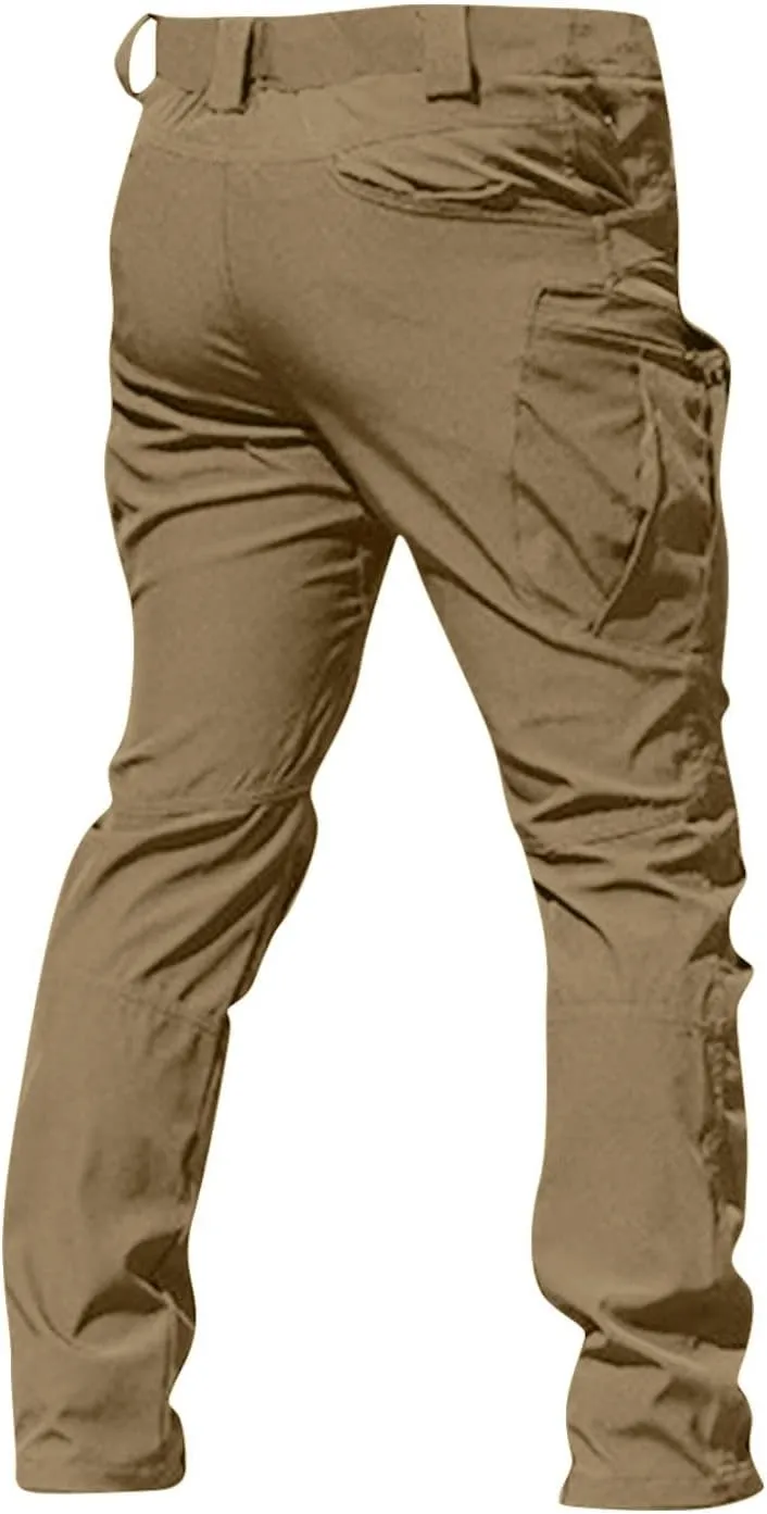 Men's Cargo Pants Waterproof Stretch Hiking Pants Multi Pockets Baggy Flex Camo Ripstop Tactical Pants Work Pants
