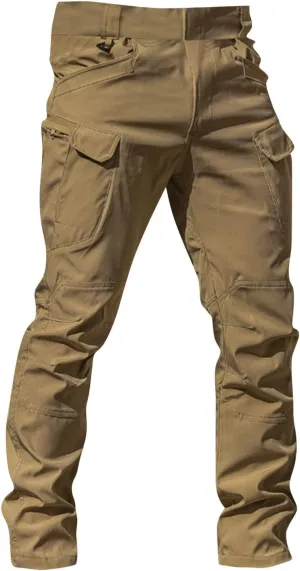 Men's Cargo Pants Waterproof Stretch Hiking Pants Multi Pockets Baggy Flex Camo Ripstop Tactical Pants Work Pants