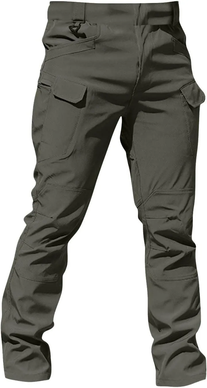 Men's Cargo Pants Waterproof Stretch Hiking Pants Multi Pockets Baggy Flex Camo Ripstop Tactical Pants Work Pants