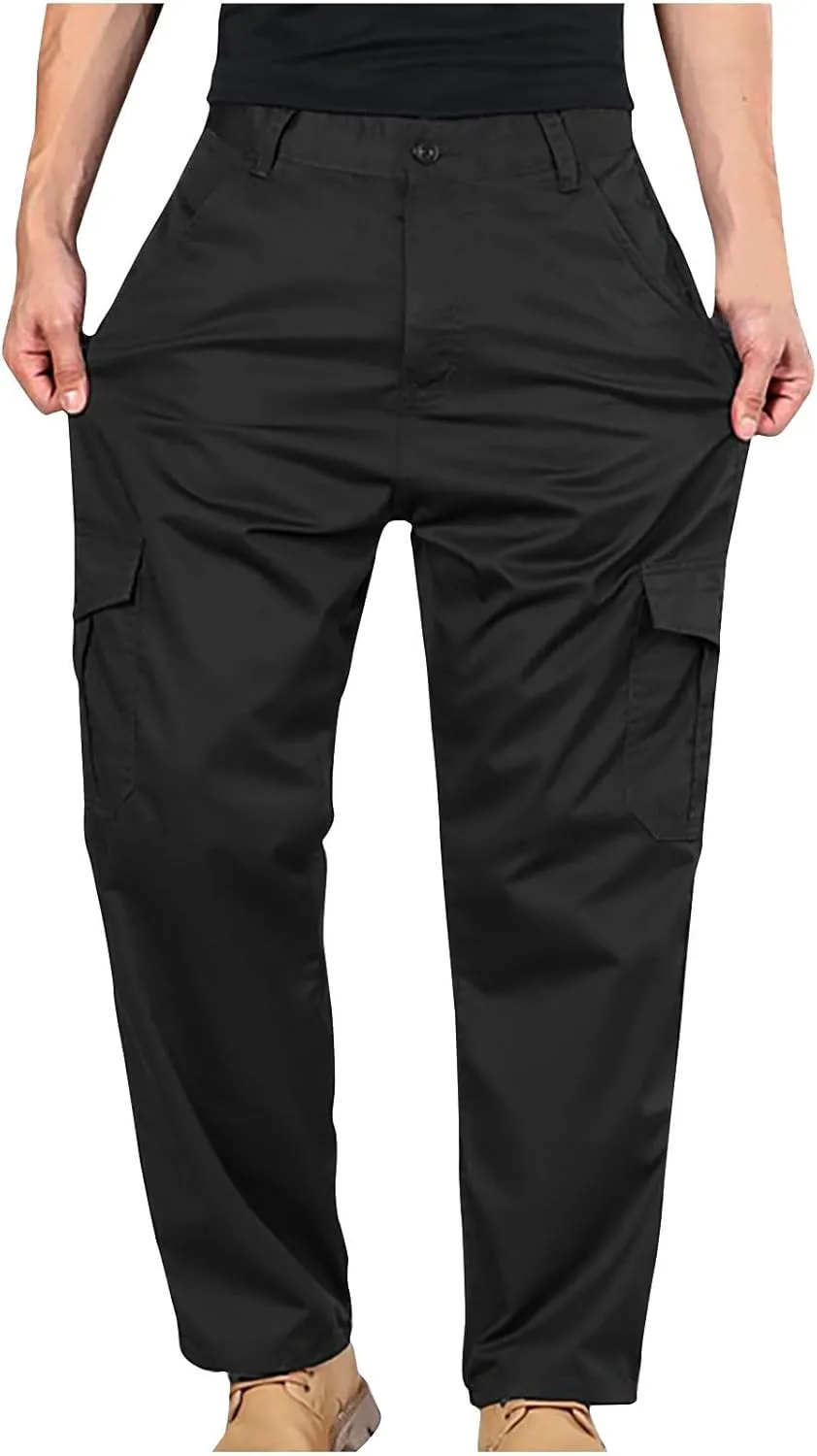 Men's Hiking Pants Tactical Cargo Pants for Men Casual Lightweight Joggers Work Pants Multi-Pocket Military Pants