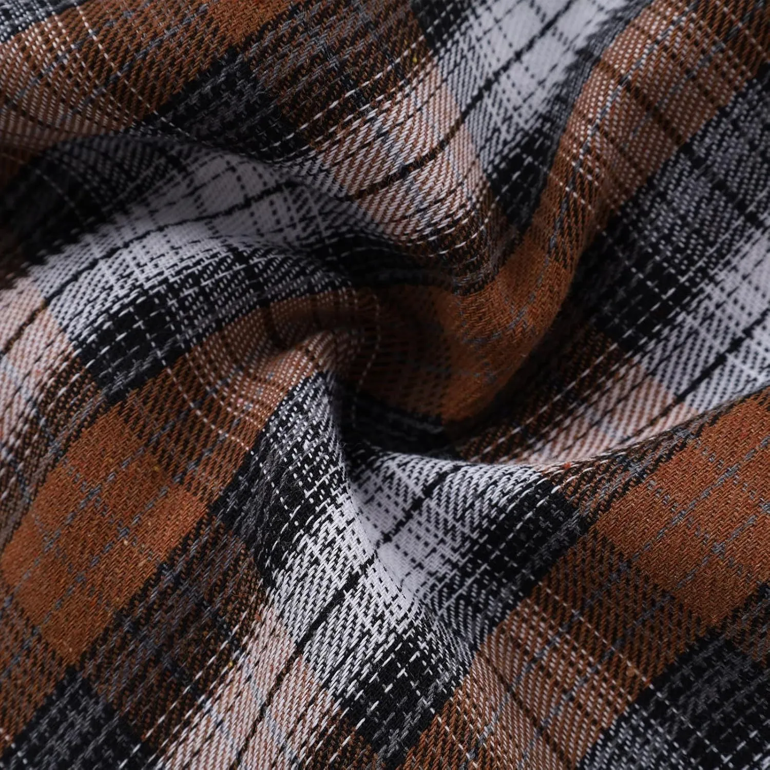 Mens Patchwork Plaid Shirt Jacket Long Sleeve Button Down Checked Hoodies Casual Flannel Shirts Outerwear Tops