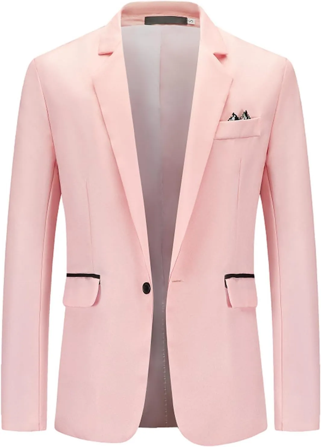 Mens Slim Fit Suit Jacket One Button Business Casual Sport Coats Solid Party Blazer Tuxedo Dress Jackets Prom Suits