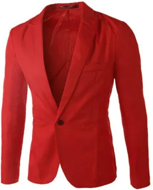 Mens Slim Fit Suit Jacket One Button Business Casual Sport Coats Solid Party Blazer Tuxedo Dress Jackets Prom Suits