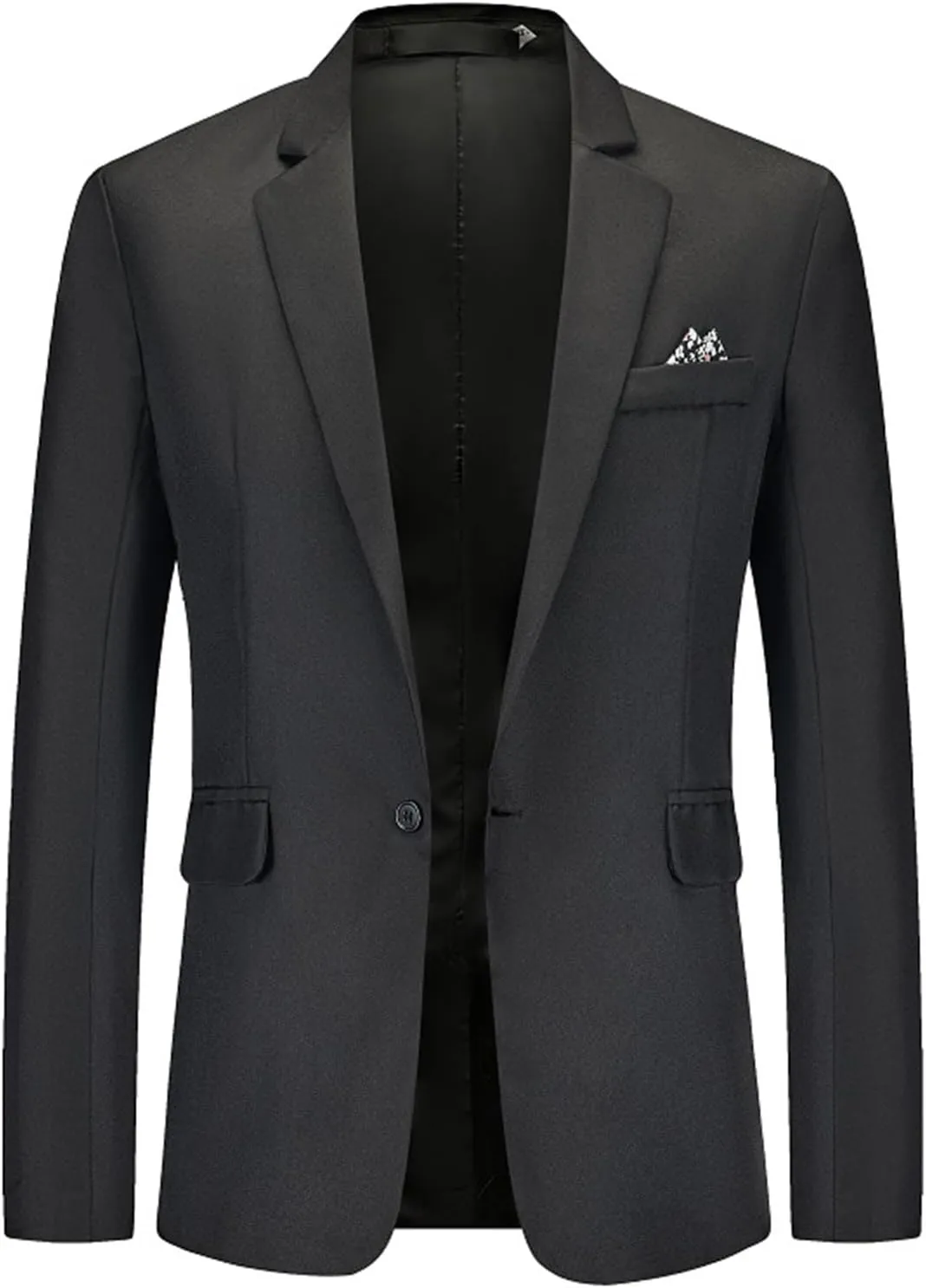 Mens Slim Fit Suit Jacket One Button Business Casual Sport Coats Solid Party Blazer Tuxedo Dress Jackets Prom Suits
