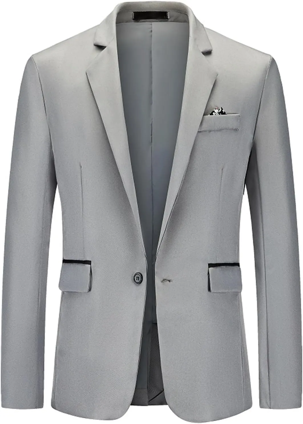 Mens Slim Fit Suit Jacket One Button Business Casual Sport Coats Solid Party Blazer Tuxedo Dress Jackets Prom Suits