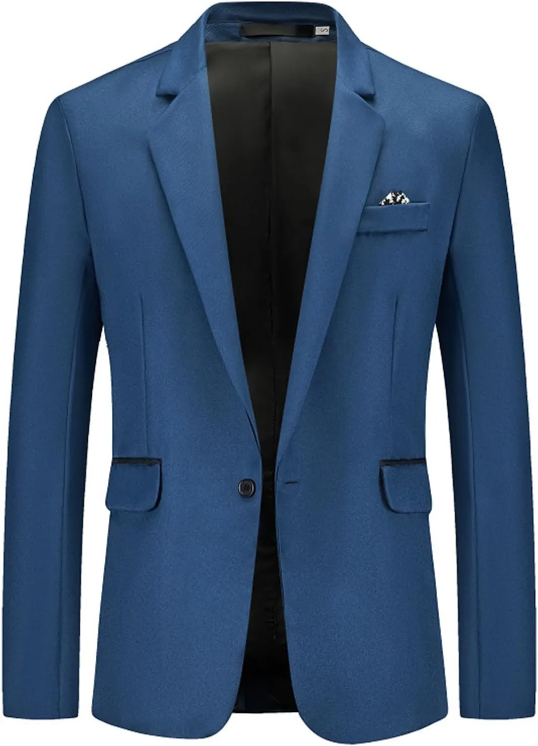 Mens Slim Fit Suit Jacket One Button Business Casual Sport Coats Solid Party Blazer Tuxedo Dress Jackets Prom Suits