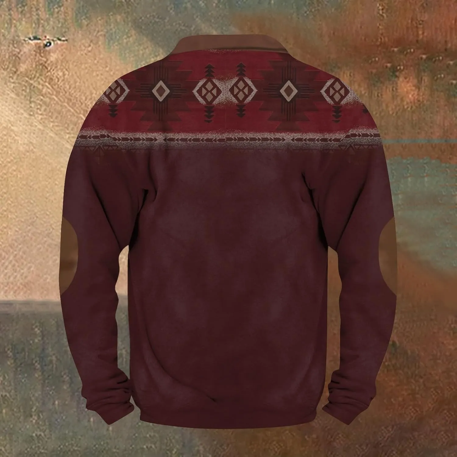 Men'S Sweater Elbow Patches Quarter Zip Sweater Vintage Waffle Polo Shirts And Fuuny St Patrick'S Day Sweatshirt