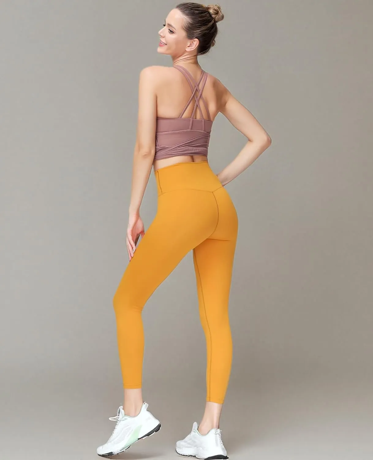 MotoRun Women's Workout Tank Tops Built in Bra Strappy Athletic Yoga Top Open Back Athletic Flowy Shirts Activewear for Women