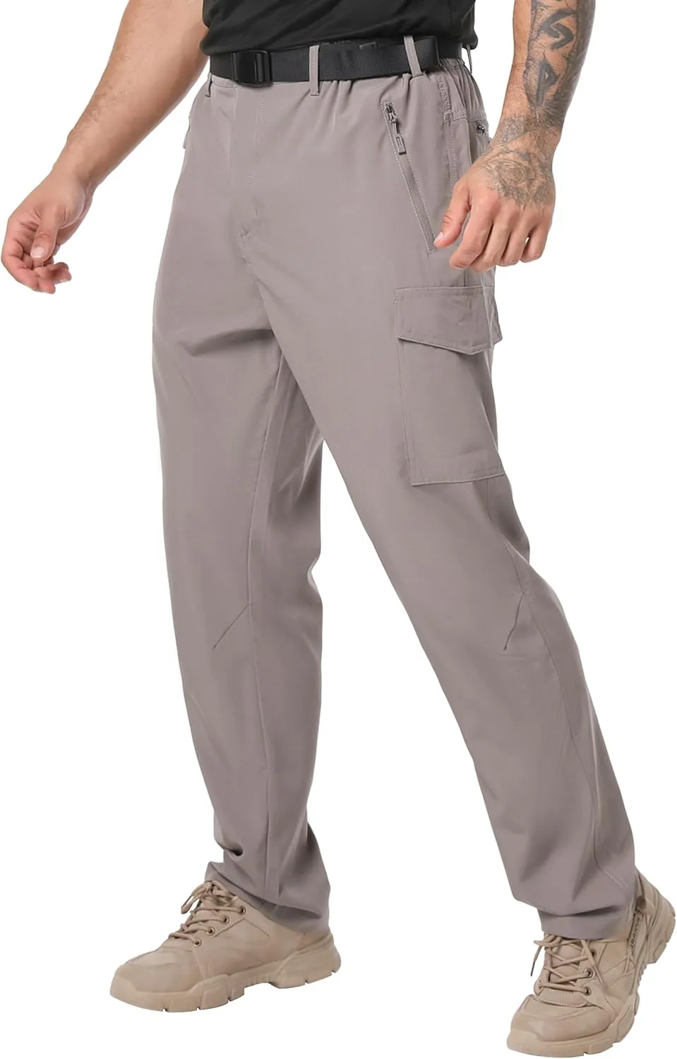 NATUVENIX Hiking Pants Men Lightweight Travel Pants for Men Quick Dry Mens Fishing Pants Water Resistant Cargo Work Pants