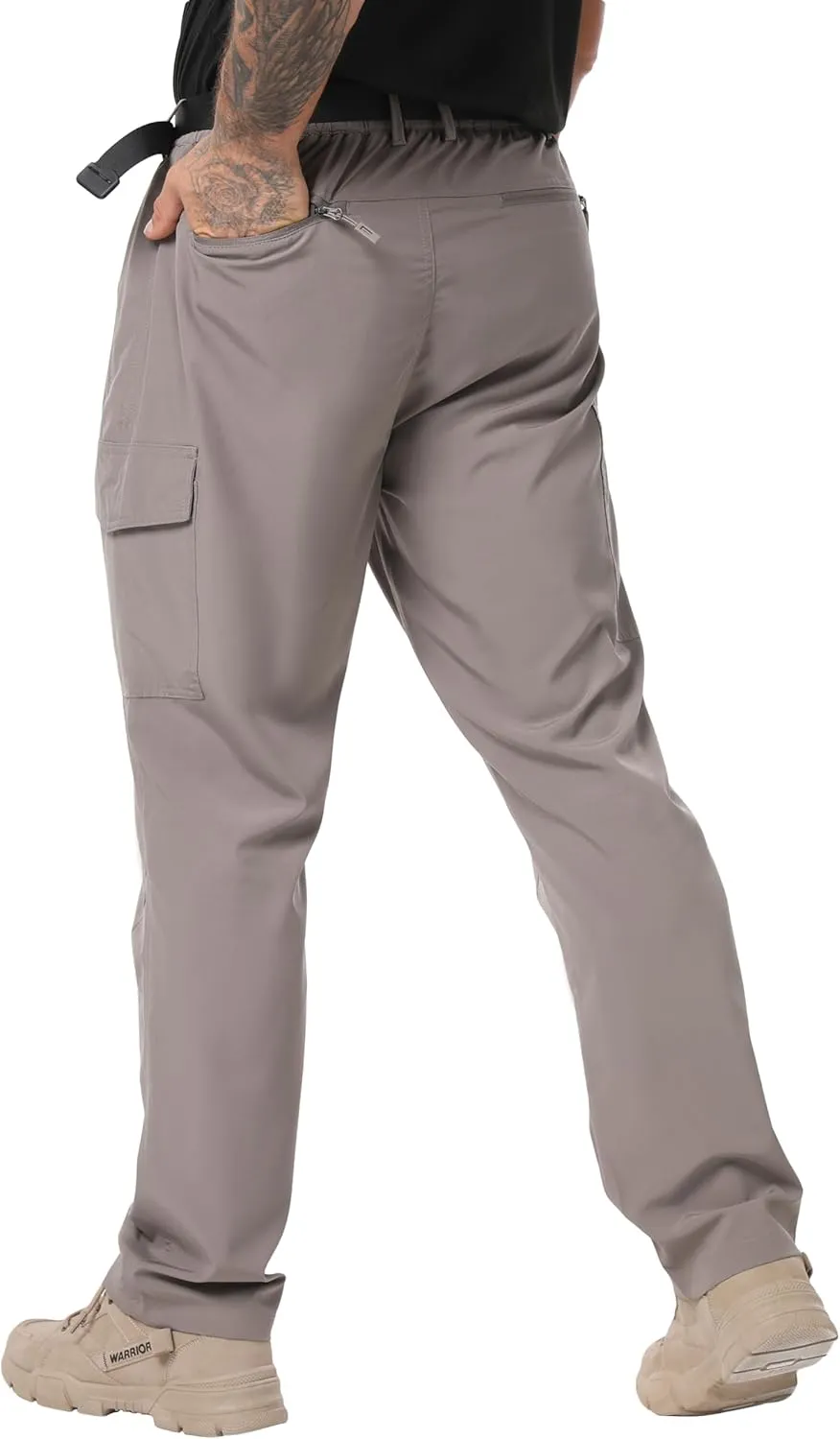 NATUVENIX Hiking Pants Men Lightweight Travel Pants for Men Quick Dry Mens Fishing Pants Water Resistant Cargo Work Pants