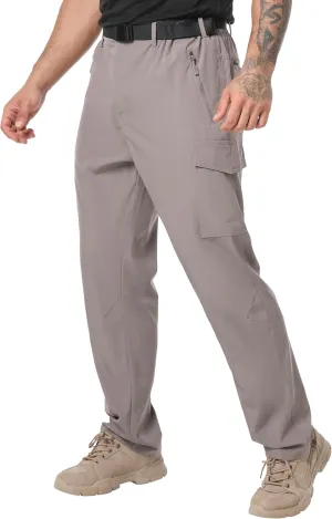 NATUVENIX Hiking Pants Men Lightweight Travel Pants for Men Quick Dry Mens Fishing Pants Water Resistant Cargo Work Pants