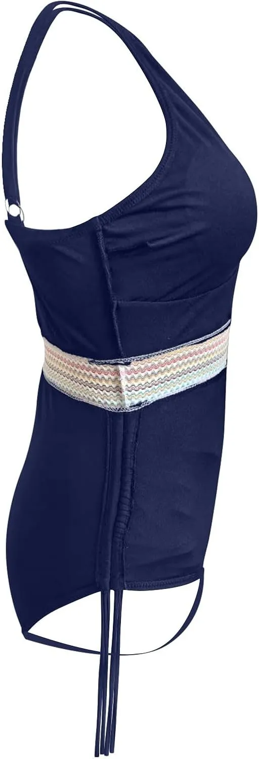 One Piece Bathing Suits Women Swimsuit Tummy Control Swimwear V Neck Slimming Swim Suit Push Up Bathing Suits