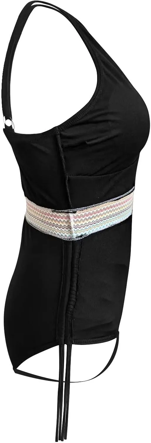 One Piece Bathing Suits Women Swimsuit Tummy Control Swimwear V Neck Slimming Swim Suit Push Up Bathing Suits