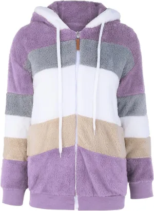 QWENTMTNTY Winter Coats for Women 2023 Sherpa Coats Lightweight Sherpa Lined Jacket No Hood Warm Winter Coats Outerwear