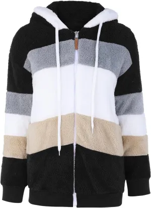 QWENTMTNTY Winter Coats for Women 2023 Sherpa Coats Lightweight Sherpa Lined Jacket No Hood Warm Winter Coats Outerwear