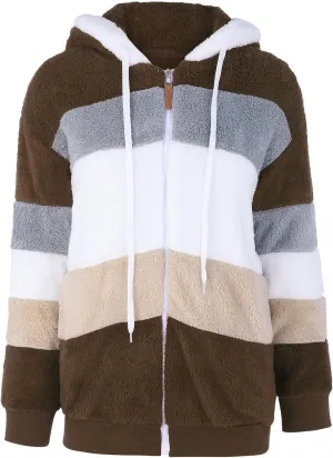 QWENTMTNTY Winter Coats for Women 2023 Sherpa Coats Lightweight Sherpa Lined Jacket No Hood Warm Winter Coats Outerwear