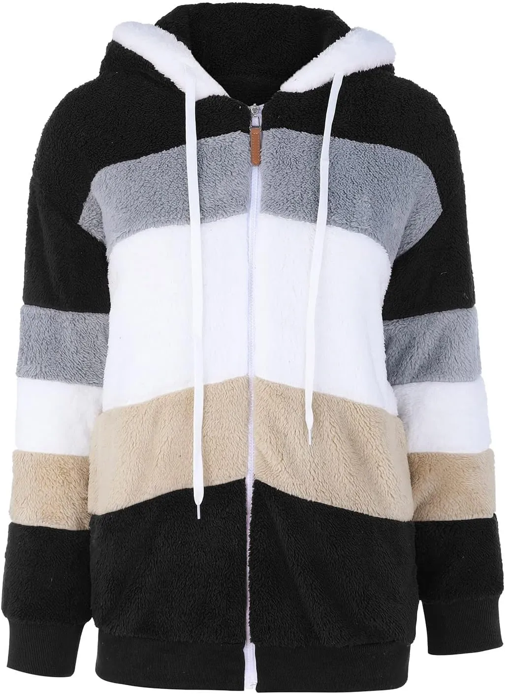 QWENTMTNTY Winter Coats for Women 2023 Sherpa Coats Lightweight Sherpa Lined Jacket No Hood Warm Winter Coats Outerwear
