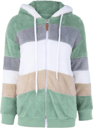 QWENTMTNTY Winter Coats for Women 2023 Sherpa Coats Lightweight Sherpa Lined Jacket No Hood Warm Winter Coats Outerwear