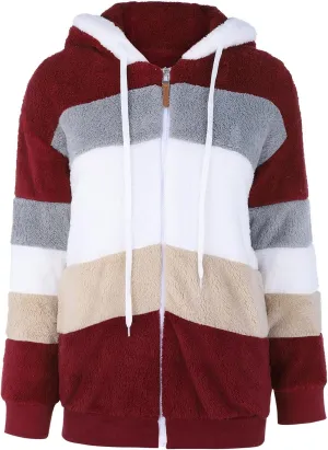 QWENTMTNTY Winter Coats for Women 2023 Sherpa Coats Lightweight Sherpa Lined Jacket No Hood Warm Winter Coats Outerwear