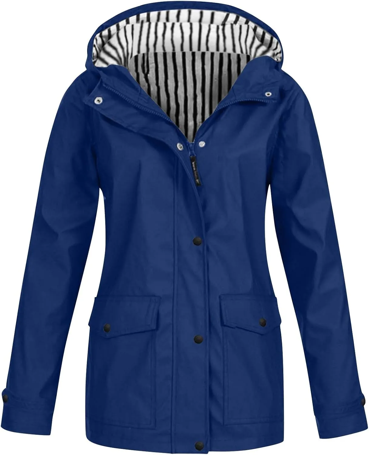 Rain Jacket for Women Zip Up Casual Hoodies Windbreaker Waterproof Coat Travel Long Sleeve Hiking Autumn Jacketes