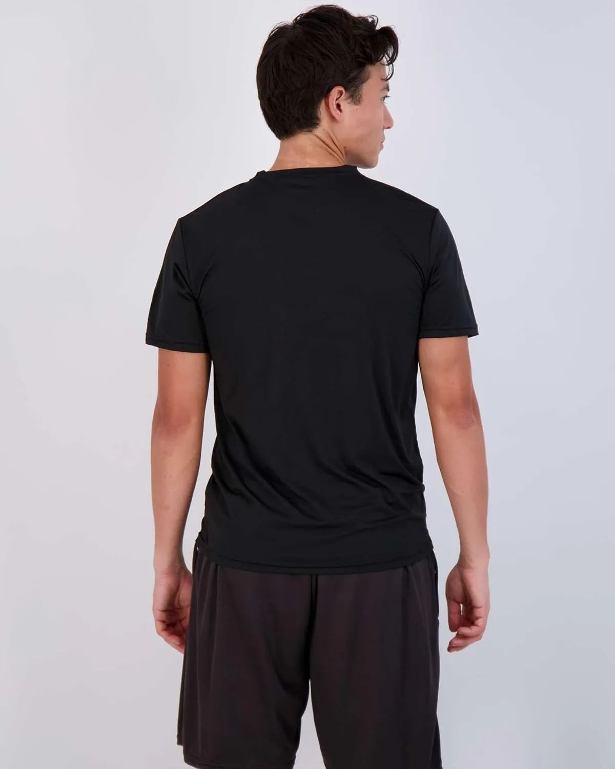 Real Essentials 5 Pack: Mens V-Neck Dry-Fit Moisture Wicking Active Athletic Tech Performance T-Shirt