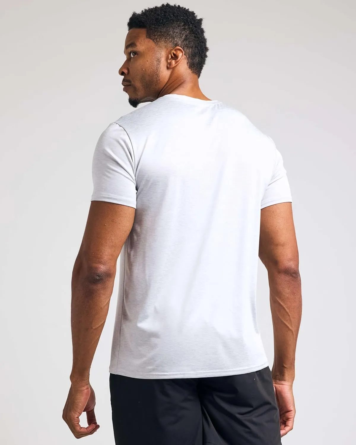 Real Essentials 5 Pack: Mens V-Neck Dry-Fit Moisture Wicking Active Athletic Tech Performance T-Shirt
