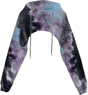 Remidoo Women Super Crop Top Pullover Sweatshirt Long Sleeve Drawstring Hoodie