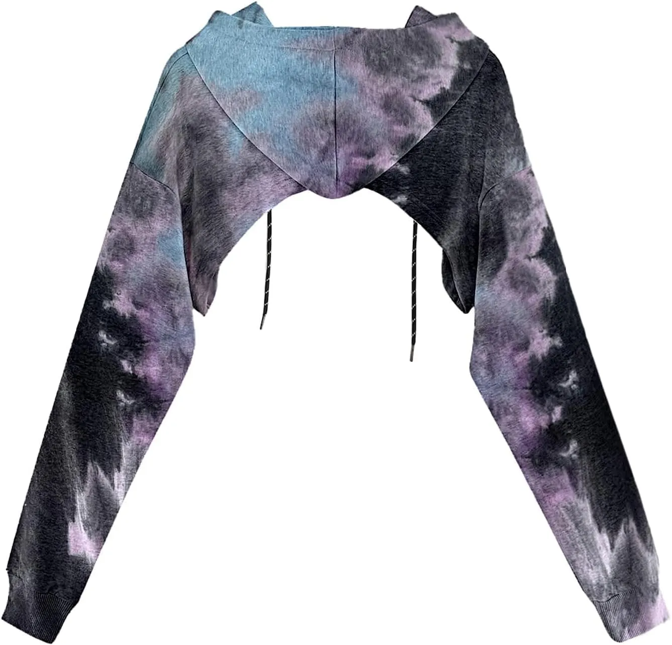Remidoo Women Super Crop Top Pullover Sweatshirt Long Sleeve Drawstring Hoodie