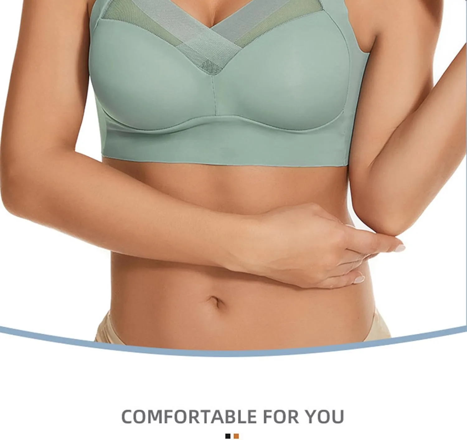 Seamless Yoga Bras for Women Comfort Wireless Full Coverage Bralette Criss Cross Push Up Support Pullover Underwear