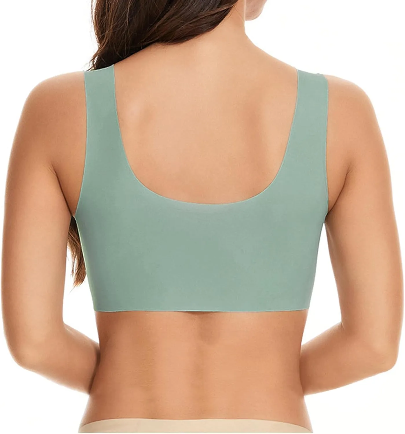 Seamless Yoga Bras for Women Comfort Wireless Full Coverage Bralette Criss Cross Push Up Support Pullover Underwear