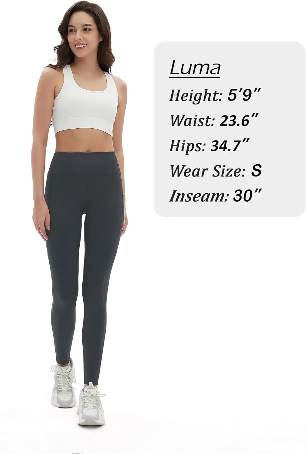 SEVEGO Tall Women's 30"/32"/34"/36" Yoga Leggings High Waist Workout Activewear Pants with Pockets