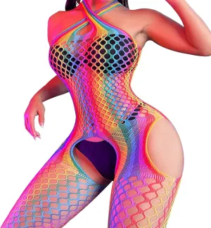 Sexy Lingerie for Women Naughty Fishnet Lingerie Set Bodysuit Outfits Teddy Sheer Mesh Erotic