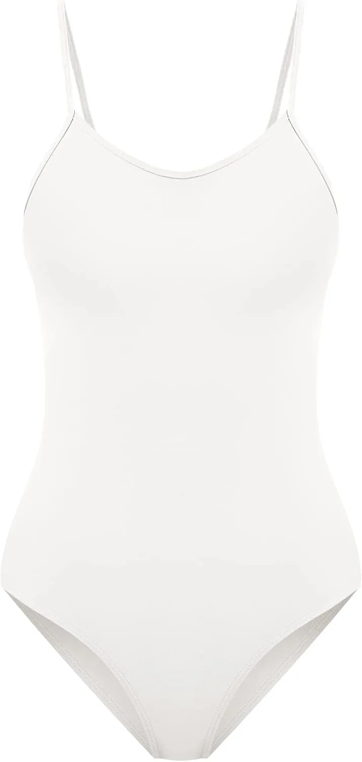 speerise Retro Criss Cross Back Onepiece Swimsuit, Adjustable Strap Swimwear