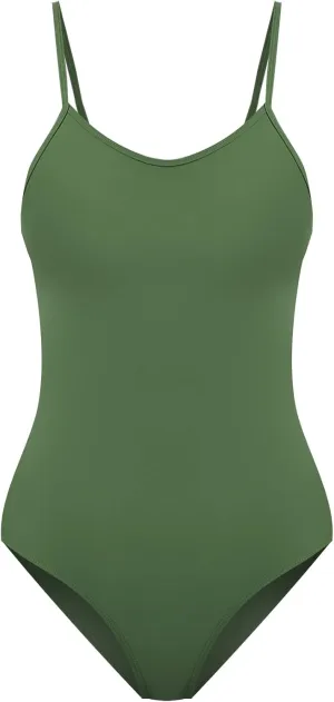 speerise Retro Criss Cross Back Onepiece Swimsuit, Adjustable Strap Swimwear
