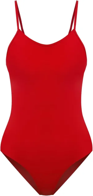 speerise Retro Criss Cross Back Onepiece Swimsuit, Adjustable Strap Swimwear