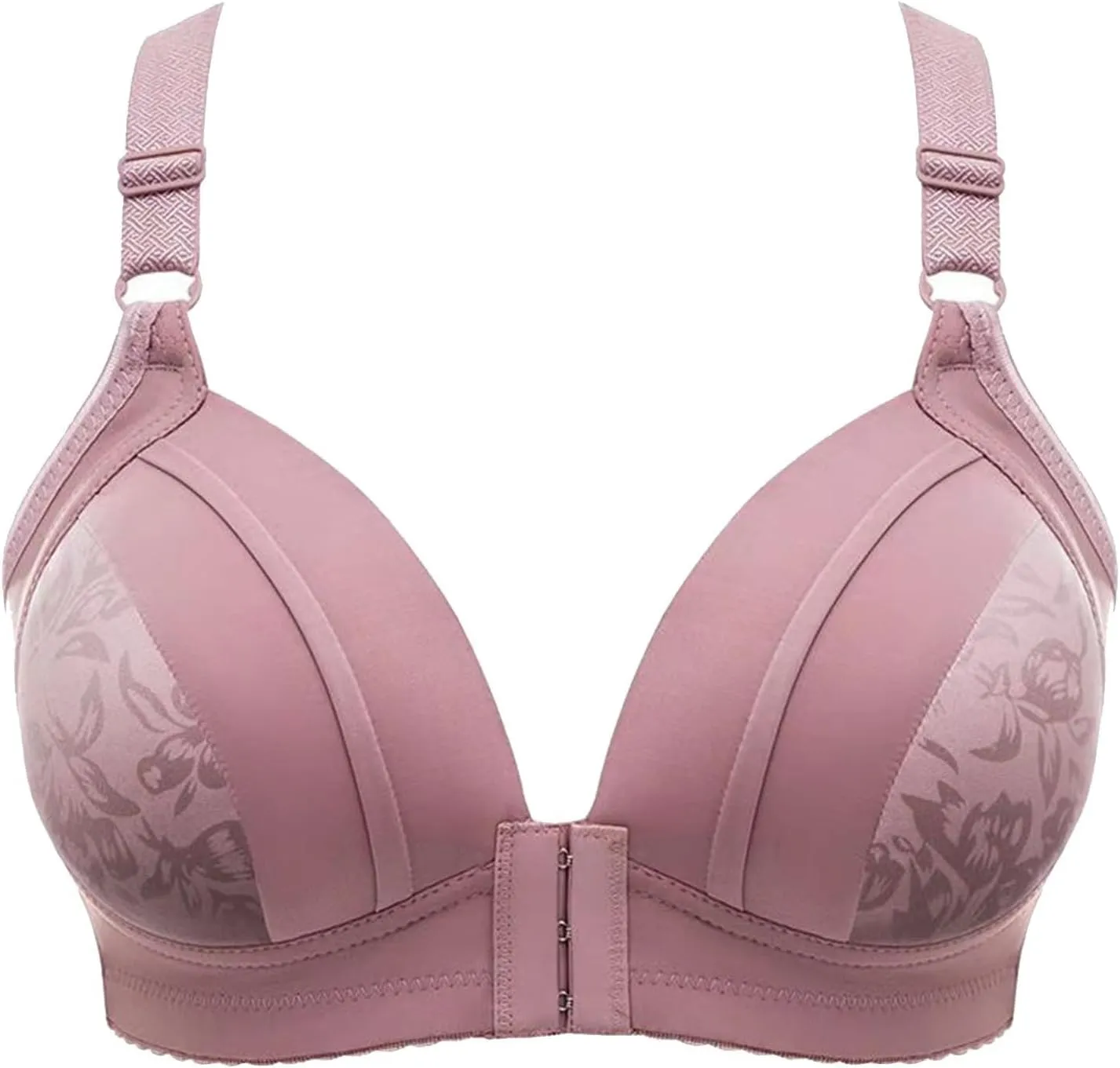 Steel Ring Thin Women Bra Front Button Breathable Gathers Underwear Comfort Bra